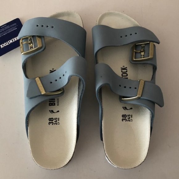 Birkenstock Arizona leather blue sandal. Size: 8, 9 - Picture 3 of 11